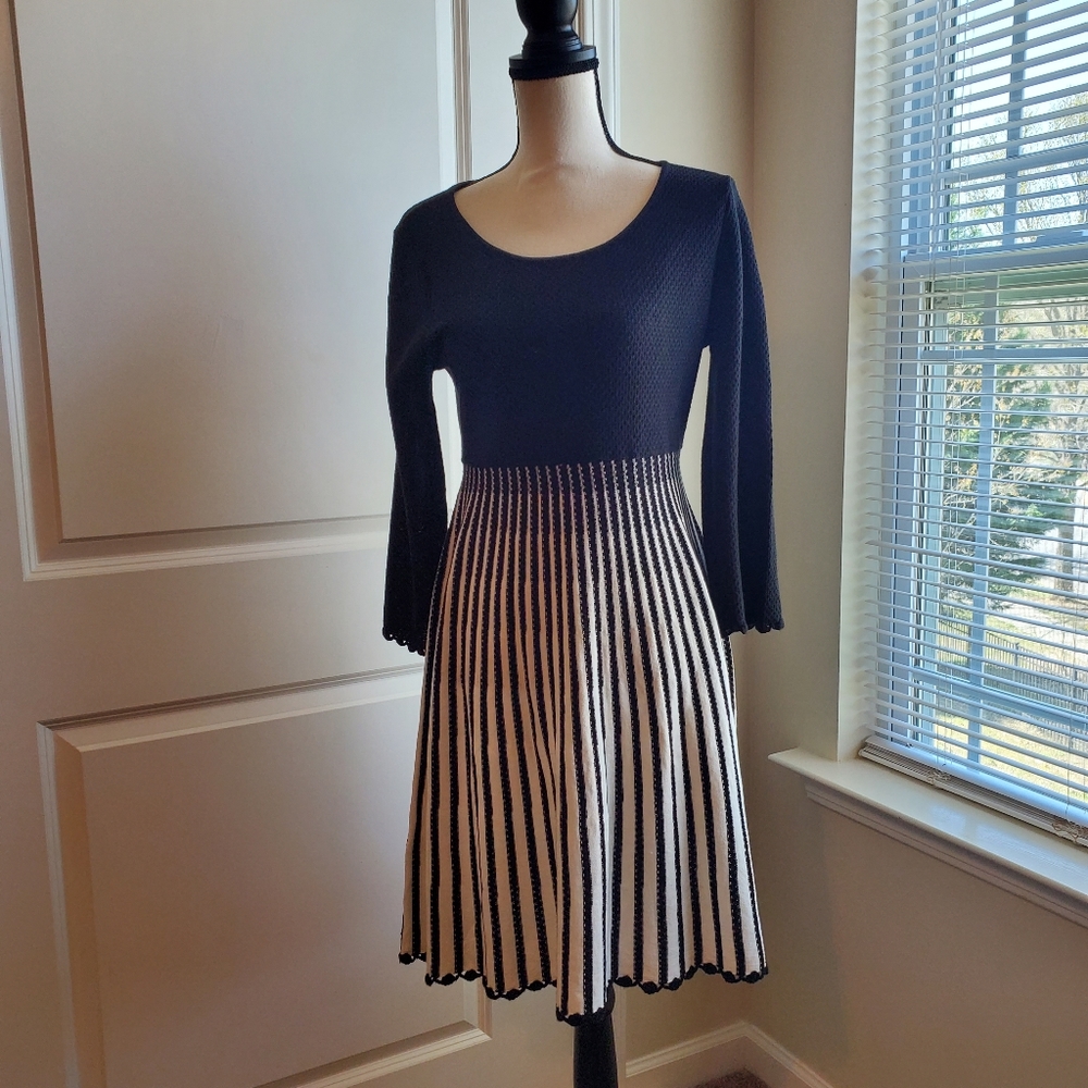 CK  Black / White Ombre dress
